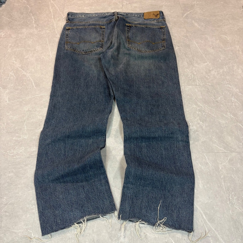 Y2K American eagle blue baggy jeans